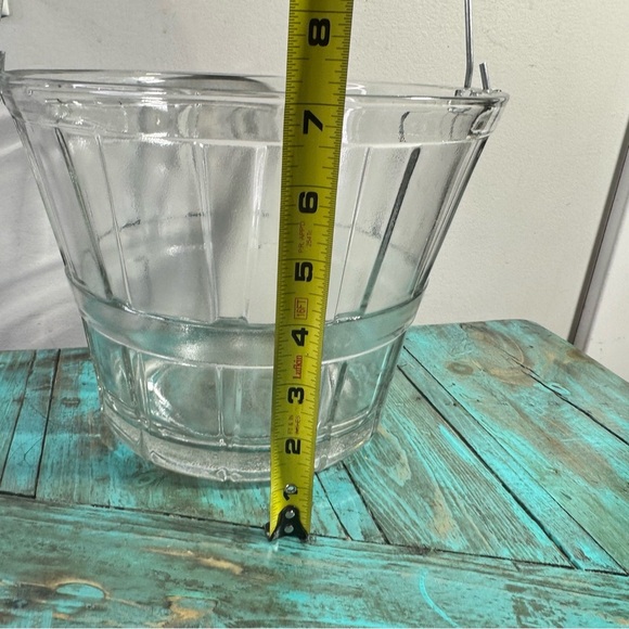 Vintage Anchor Hocking Ice Bucket With Wood Handle - Picture 7 of 8